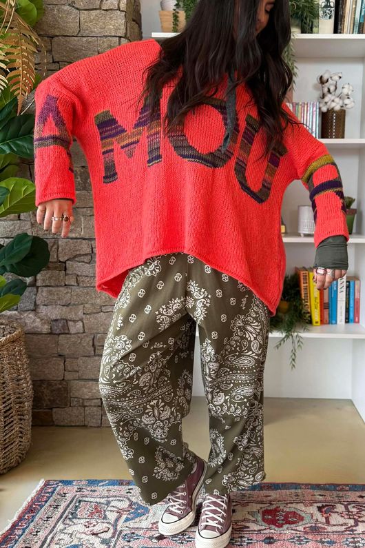 Big Softie Amour Slouch Knit Jumper Watermelon